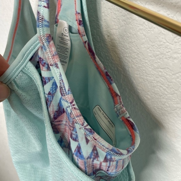 Ivivva too tank racerback sz 10 double layer built in bra blue - Picture 2 of 4